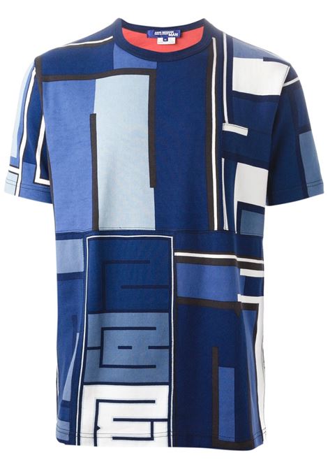 Blue multicolor printed t-shirt Junya Watanabe - men